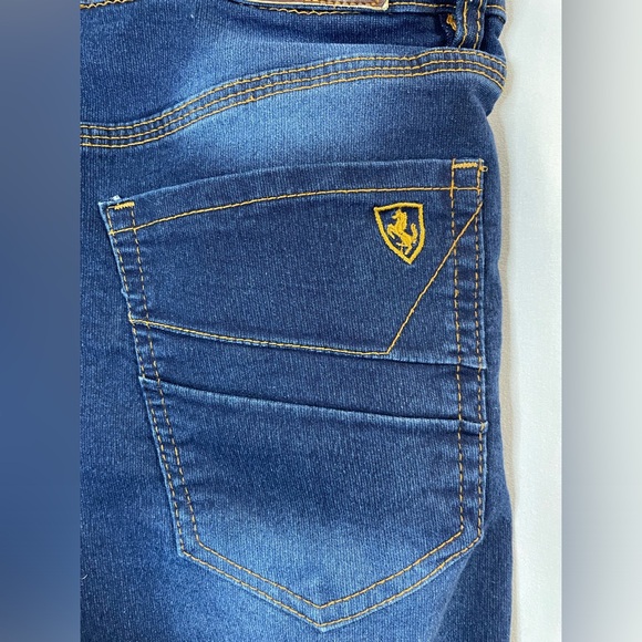 Fashion Jeans District Men's 34x30 Italian Skinny Navy Blue Denim Preppy Indie - Picture 6 of 11